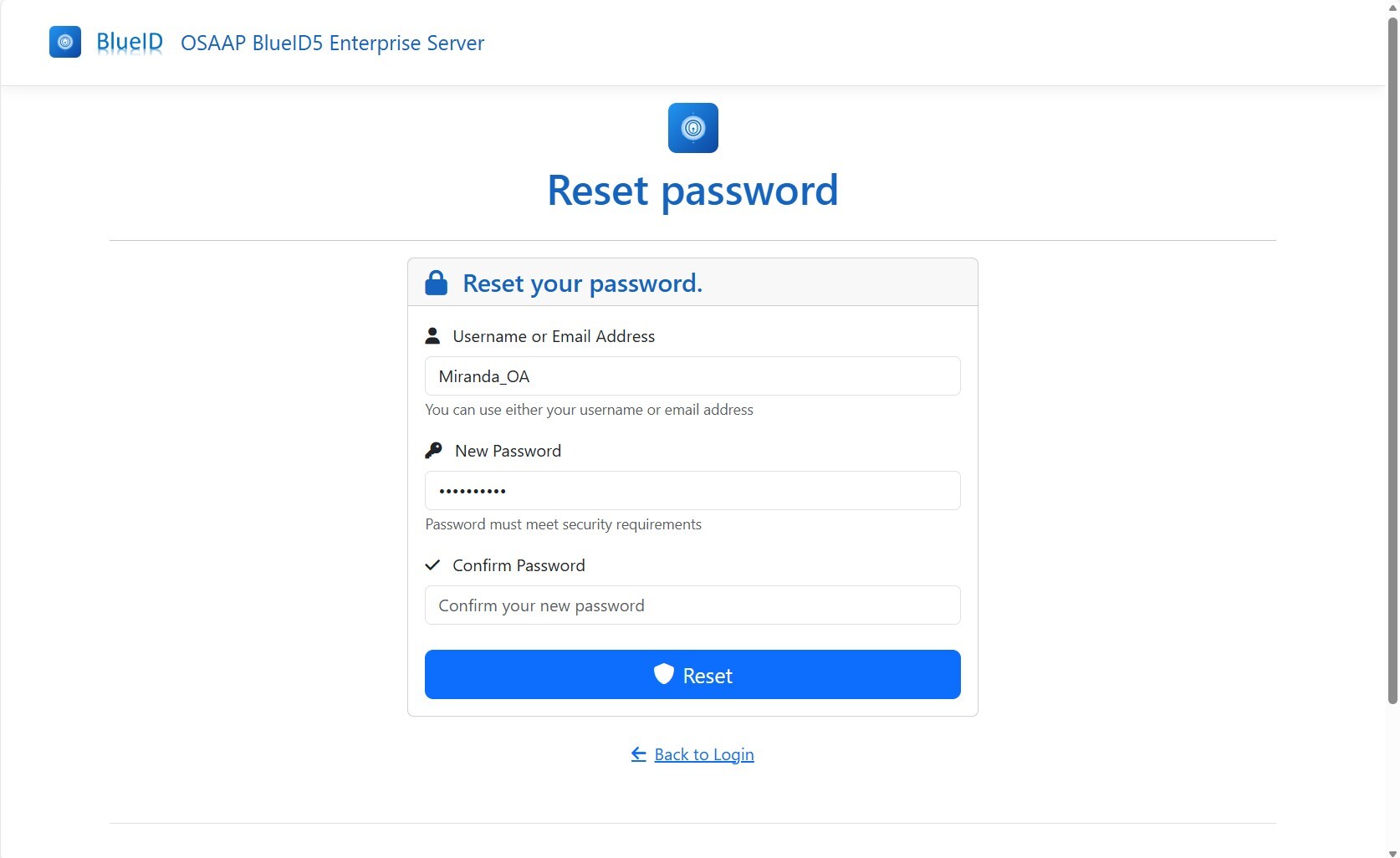 How do I reset my Blue ID Password?